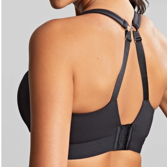 NWT PANACHE BLACK UNDERWIRE V-NECK UNLINED SPORTS BRA - Picture 3 of 12